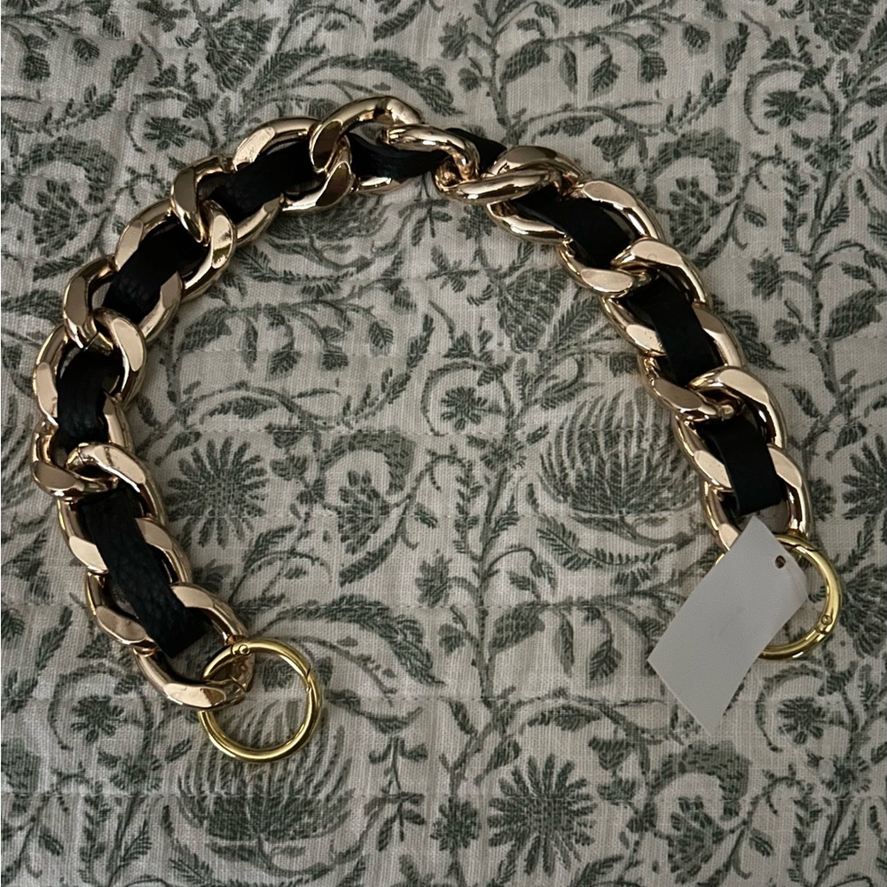 Mark & Graham Black and Gold Chain Strap